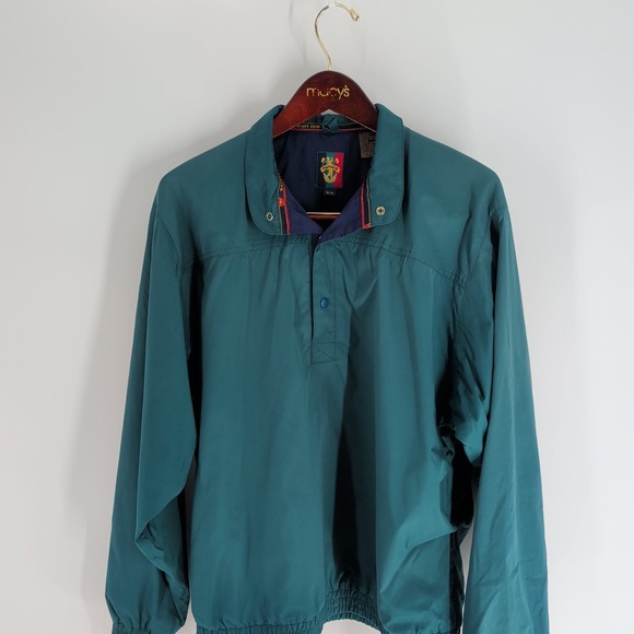 Sunice Lined Waterproof Ultra Stretch Golf Pullover Jacket Teal Green Size M - Picture 1 of 9